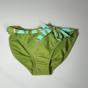 NWT Sea Folly Retro Pant Belted Cactus Green Bikini Bottom